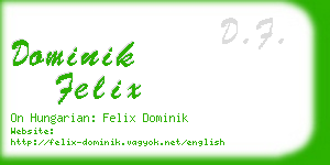 dominik felix business card